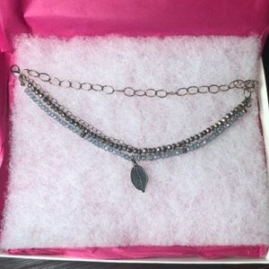 Silver Pyrite Aquamarine Bracelet